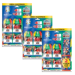 Topps UEFA EURO 2024 Match Attax Trading Cards – 3x Mega Multipack