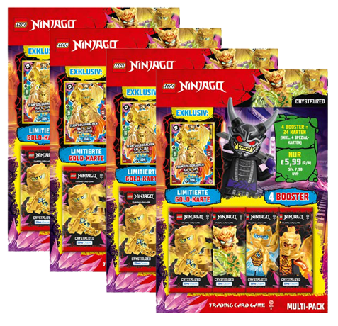 LEGO Ninjago TCG Serie 8 CRYSTALIZED - 1x Multipack Set alle 4 verschiedenen Multipacks