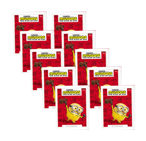 Topps Minions Sticker 2022 Suche nach dem Mini-Boss - 10x Stickertüten