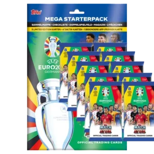 Topps UEFA EURO 2024 Match Attax Trading Cards – 1x Starterpack + 10x Booster