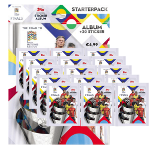 Topps UEFA Nations League 2022/23 Sticker - Starterpack + 15x Stickertüten