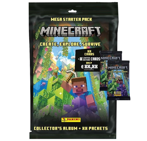 Panini Minecraft Serie 3 Trading Cards Create Explore Survive - 1x Starterpack + 2x Booster