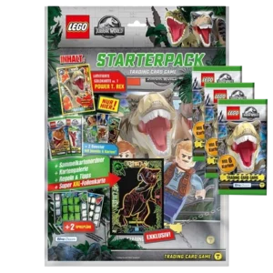 LEGO Jurassic World Serie 3 Trading Cards - 1x Starterpack + 3x Booster