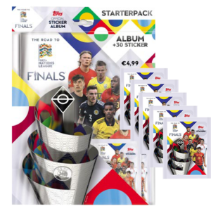 Topps UEFA Nations League 2022/23 Sticker - Starterpack + 5 Stickertüten