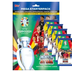 Topps UEFA EURO 2024 Match Attax Trading Cards – 1x Starterpack + 5x Booster