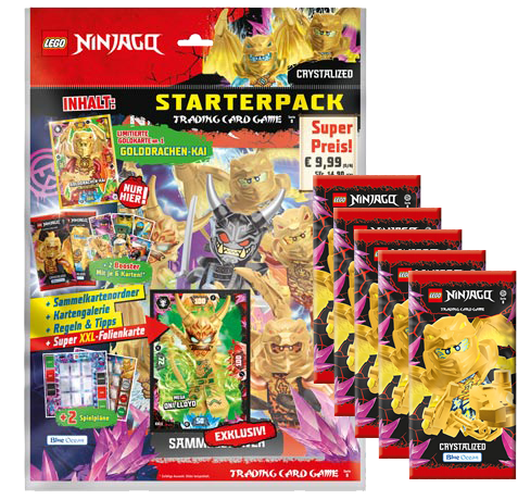 LEGO Ninjago TCG Serie 8 CRYSTALIZED - 1 x Starter Pack + 5x Booster