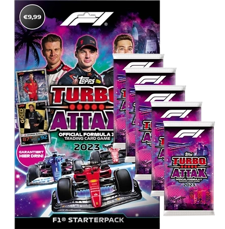 Topps Formula 1 Turbo Attax 2023 Trading Cards – 1x Starter Pack + 5x Booster