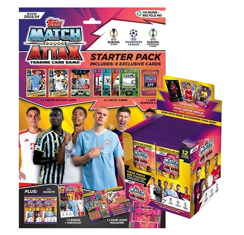 Topps Champions League Match Attax 2023-2024 - 1x Starterpack + 1x Display