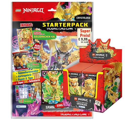 LEGO Ninjago TCG Serie 8 CRYSTALIZED - 1 x Starter Pack + 1x Display