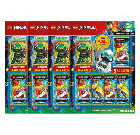 Lego Ninjago Serie 7 Next Level TCG Geheimnisse der Tiefe - alle 4x Multipacks