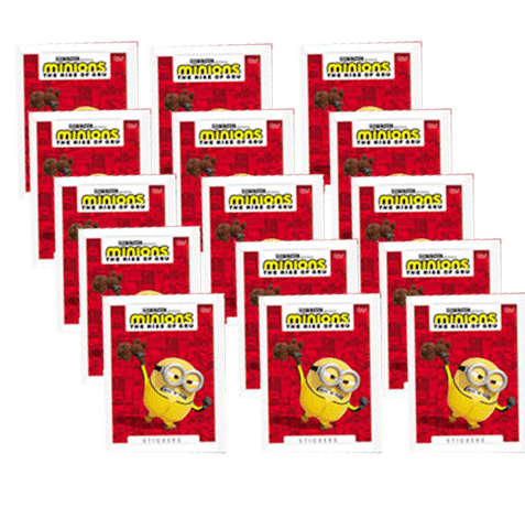 Topps Minions Sticker 2022 Suche nach dem Mini-Boss - 15x Stickertüten