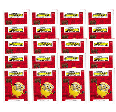 Topps Minions Sticker 2022 Suche nach dem Mini-Boss - 20x Stickertüten