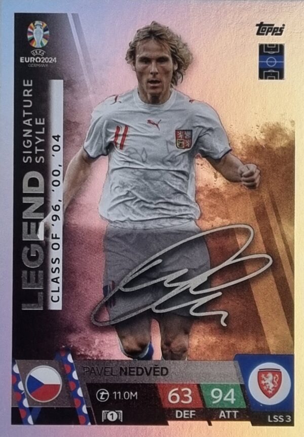 Topps UEFA EURO 2024 Match Attax Trading Cards – 1x LSS 3 PAVEL NEDVED LEGEND