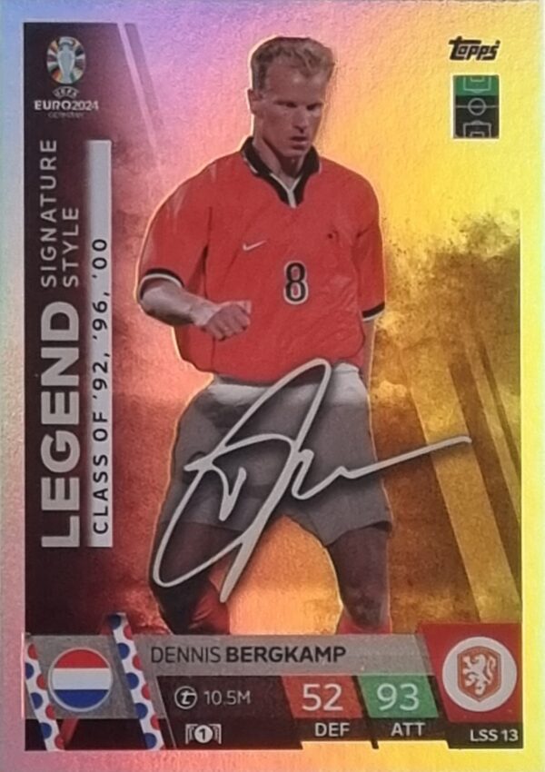 Topps UEFA EURO 2024 Match Attax Trading Cards – 1x LSS 13 DENNIS BERGKAMP LEGEND