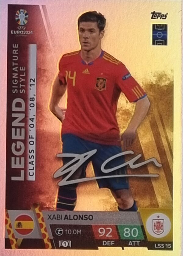 Topps UEFA EURO 2024 Match Attax Trading Cards – 1x LSS 15 XABI ALONSO LEGEND