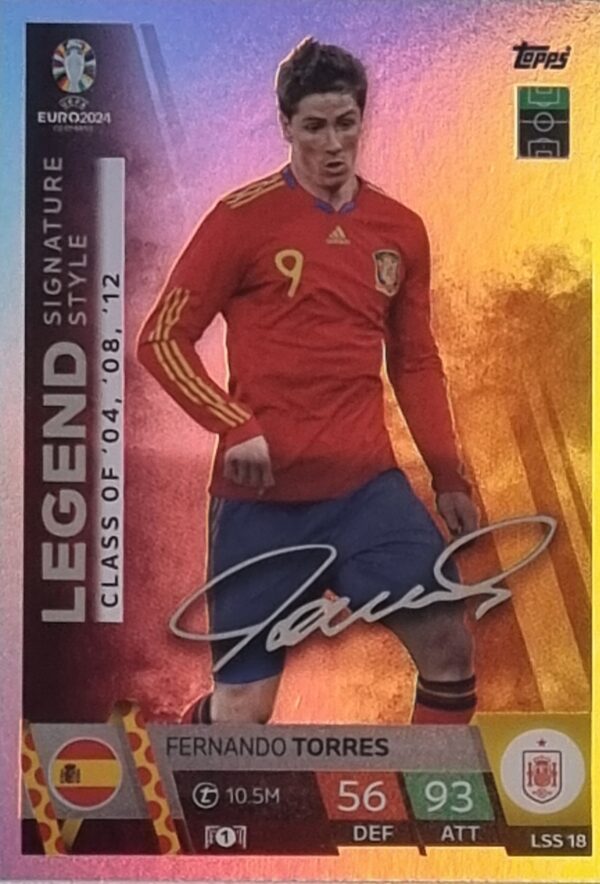 Topps UEFA EURO 2024 Match Attax Trading Cards – 1x LSS 18 FERNANDO TORRES LEGEND