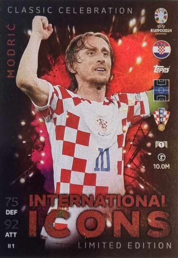 Topps UEFA EURO 2024 Match Attax Trading Cards – 1x II 1 MODRIC LIMITED EDITION CARD