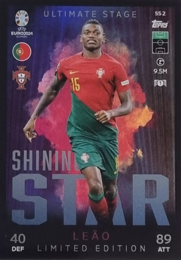 Topps UEFA EURO 2024 Match Attax Trading Cards – 1x SS LEAO LIMITED EDITION CARD