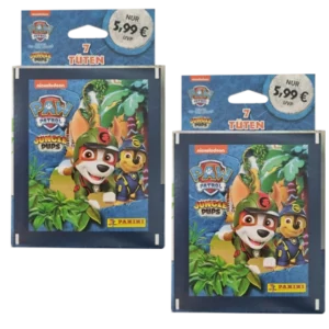 Panini Paw Patrol Serie 10 Jungle Pups Sticker (2024) – 2x Eco Blister je 7x Stickertüten (Deutsche Version)