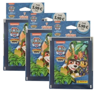 Panini Paw Patrol Serie 10 Jungle Pups Sticker (2024) – 3x Eco Blister je 7x Stickertüten (Deutsche Version)