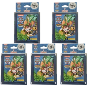 Panini Paw Patrol Serie 10 Jungle Pups Sticker (2024) – 5x Eco Blister je 7x Stickertüten (Deutsche Version)