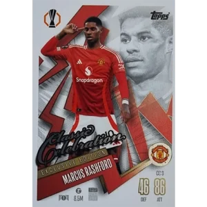 Topps Champions League Match Attax 2024/2025 / CC3 MARCUS RASHFORD EXCLUSIVE EDITION