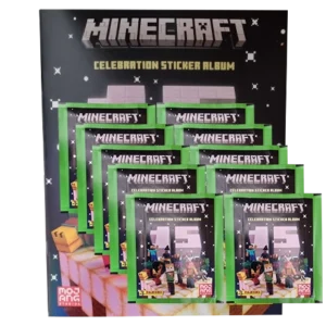 Panini Minecraft Celebration Sticker / 1x Sammelalbum + 10x Stickertüten