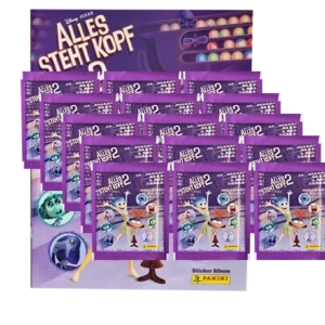 Panini Alles Steht Kopf 2 Sammelsticker / 1x Sammelalbum inkl. 15x Stickertüten