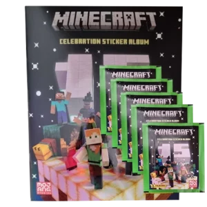 Panini Minecraft Celebration Sticker / 1x Sammelalbum + 5x Stickertüten