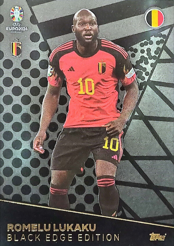 Topps UEFA EURO 2024 Match Attax Trading Cards / BE1 ROMELU LUKAKU BLACK EDGE EDITION