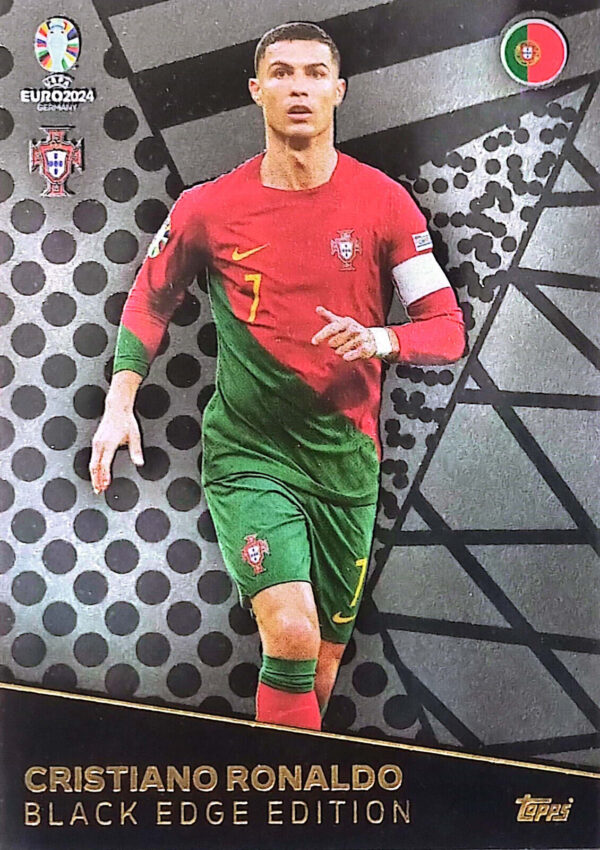 Topps UEFA EURO 2024 Match Attax Trading Cards / BE7 CRISTIANO RONALDO BLACK EDGE EDITION