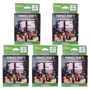 Panini Minecraft Celebration Sticker / 5x Eco Blister je 7x Stickertüten