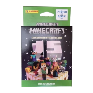 Panini Minecraft Celebration Sticker / 1x Eco Blister je 7x Stickertüten