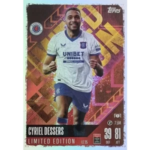 Topps Champions League Match Attax 2024/2025 / LE 25 CYRIEL DESSERS LIMITED EDITION KARTE