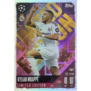 Topps Champions League Match Attax 2024/2025 / LE 9 KYLIAN MBAPPE LIMITED EDITION KARTE