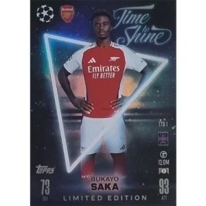 Topps Champions League Match Attax 2024/2025 / TTS 01 Bukayo Saka Limited Edition Karte