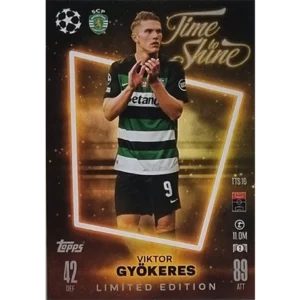 Topps Champions League Match Attax 2024/2025 / TTS 16 Viktor Gyökeres Limited Edition Karte