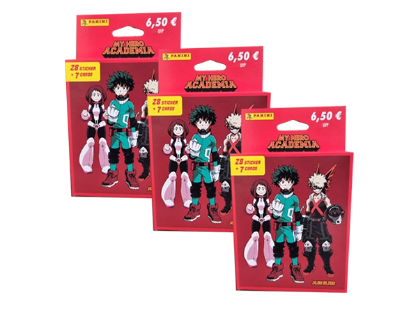 Panini My Hero Academia Sticker / 3x Eco Blister je 7x Stickertüten