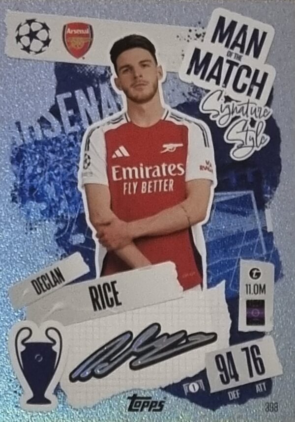 Topps Champions League Match Attax 2024/2025 / 398 DECLAN RICE