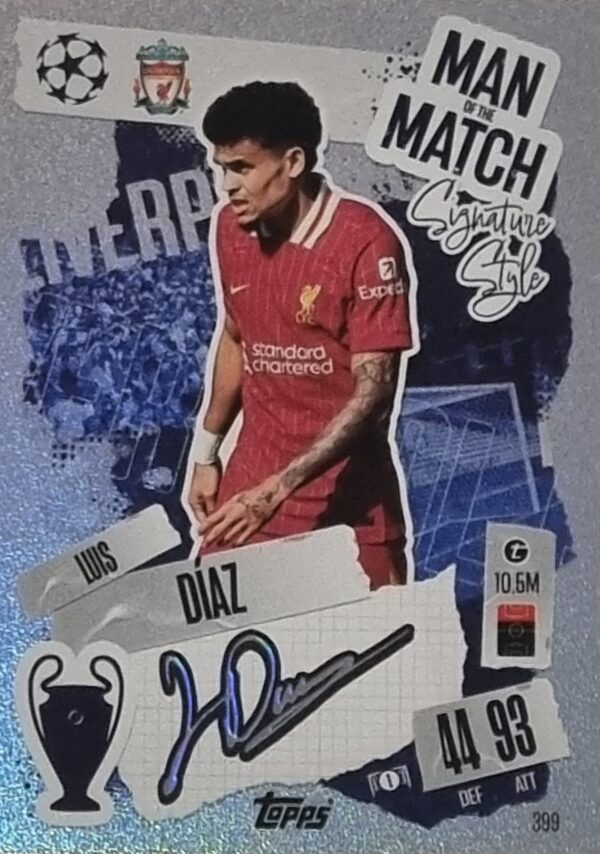 Topps Champions League Match Attax 2024/2025 / 399 LUIS DIAZ