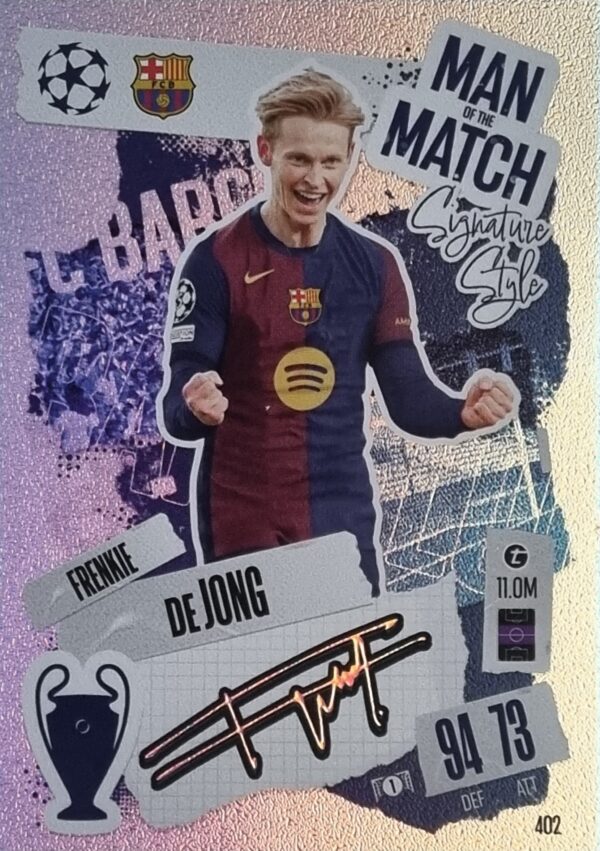 Topps Champions League Match Attax 2024/2025 / 402 FRENKIE DeJONG