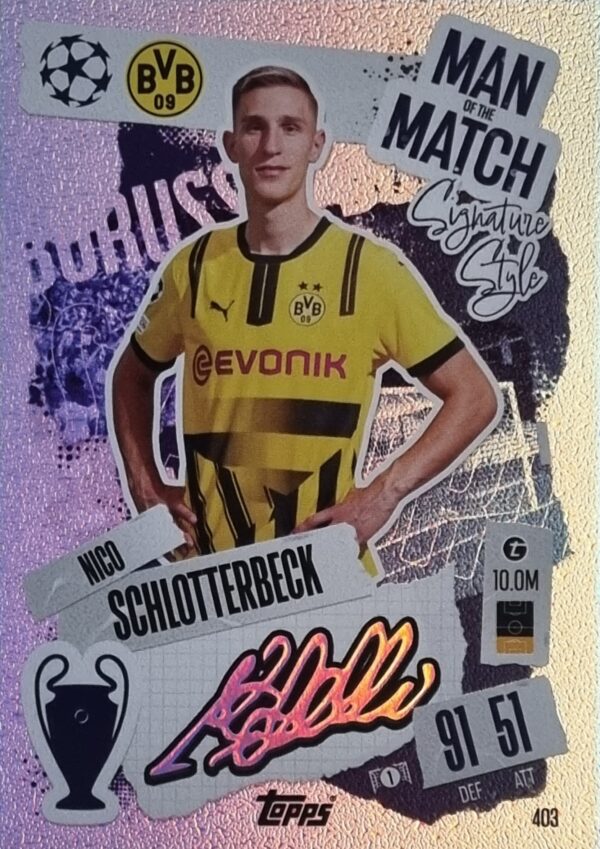 Topps Champions League Match Attax 2024/2025 / 403 NICO SCHLOTTERBECK