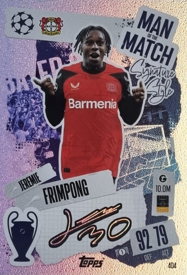 Topps Champions League Match Attax 2024/2025 / 404 JEREMIE FRIMPONG