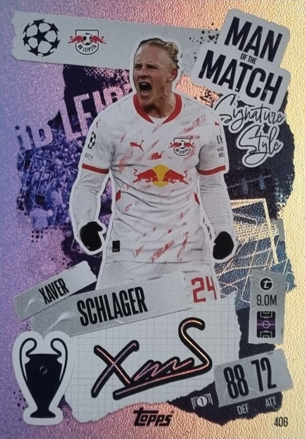 Topps Champions League Match Attax 2024/2025 / 406 XAVER SCHLAGER