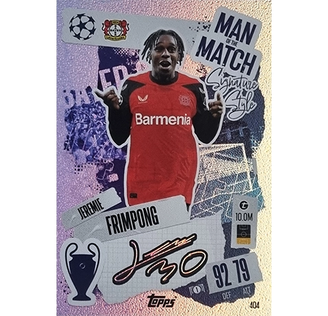 Topps Champions League Match Attax 2024/2025 / 404 JEREMIE FRIMPONG