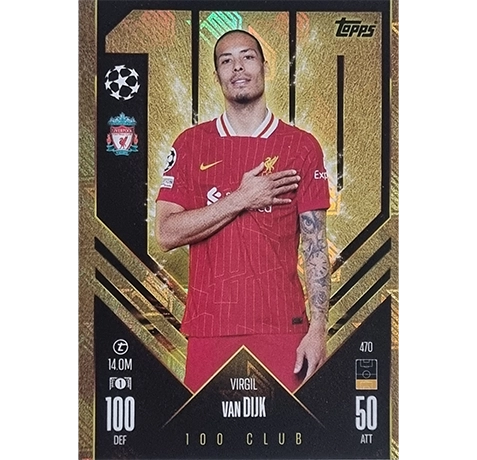 Topps Champions League Match Attax 2024/2025 / 470 VIRGIL VAN DIJK CLUB 100