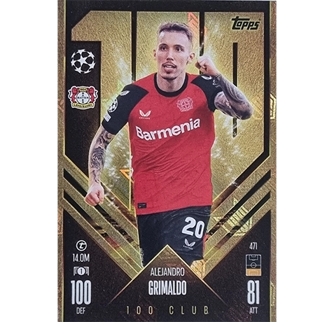 Topps Champions League Match Attax 2024/2025 / 471 ALEJANDRO GRIMALDO CLUB 100