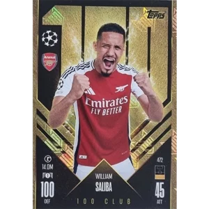 Topps Champions League Match Attax 2024/2025 / 472 WILLIAM SALIBA CLUB 100