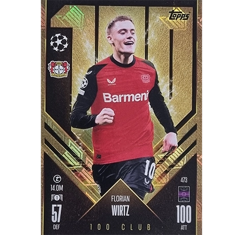 Topps Champions League Match Attax 2024/2025 / 473 FLORIAN WIRTZ CLUB 100