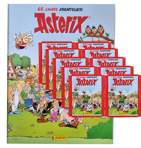 Panini Asterix 65 Jahre Abenteuer Sticker / 1x Sammelalbum inkl. 10x Stickertüten